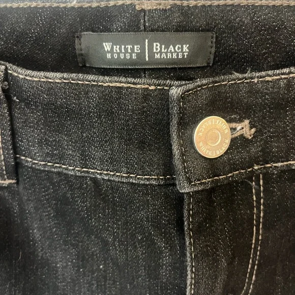 White House Black Market Dark Blanc Flare Jeans NWOT - Picture 5 of 8